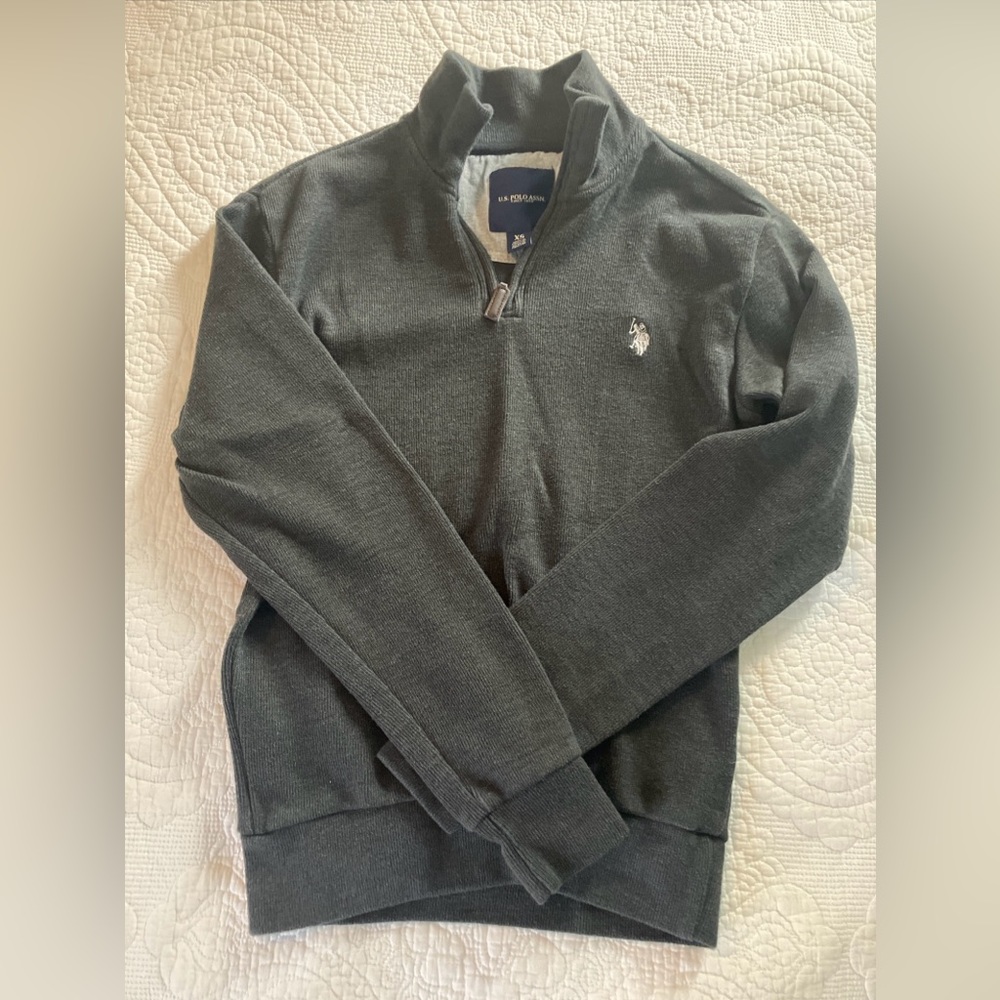 Us Polo Assn Pullover Sweater 1/4 Zip collared cotton/poly blend men’s size xs